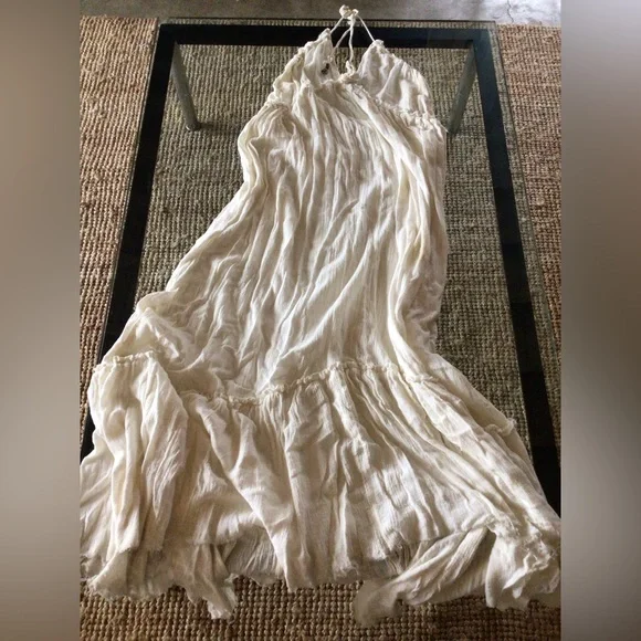 ! RARE Free People Boho Endoess Summer bells Halter dress *read please - Picture 2 of 12